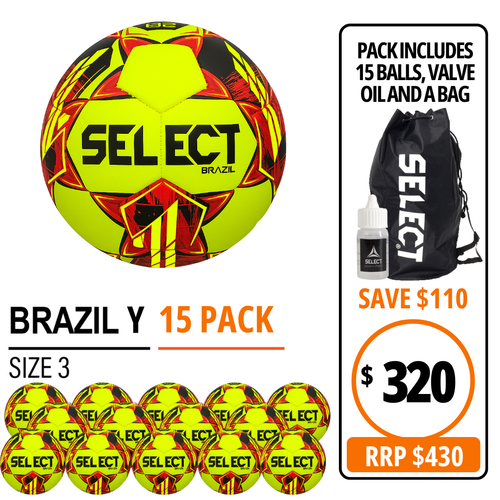 BRAZIL 3 YELLOW 15 BALL PACK 