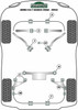 BMW 7 Series E32 (1988-1994) Powerflex diagram - Reference 1
