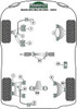 Mazda MX-5, Miata, Eunos Mk2 NB (1998-2005) Powerflex diagram - Reference 20