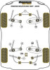 Porsche 986 Boxster (1997-2004) Powerflex diagram - Reference 10