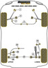 Rover 200 (1989 - 1998), 400 (1990 - 1998) Powerflex diagram - Reference 12