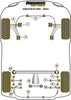 Powerflex vehicle diagram - Powerflex Rear Diff Mount, Early RA & UK WRX Models PFR69-123BLK - Fits Subaru Forester Forester SF (1997 - 2002)