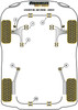Powerflex vehicle diagram - Powerflex Front Anti Roll Bar To Chassis Bush 18mm PF69-303-18BLK - Fits Subaru Legacy Legacy BE, BH (1998 - 2003)