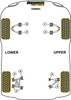 Powerflex vehicle diagram - Powerflex Front Upper Wishbone Rear Bush PF79-101WBLK - Fits TVR Tamora (2002 - 2006)