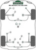 Powerflex vehicle diagram - Powerflex Rear Lower Engine Mount Rear 79mm PFR76-309H - Fits Toyota MR2 Models MR2 Gen2 SW20 (1989 - 1999) MR2 SW20 REV 2 to 5 (1991 - 1999)