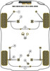 Powerflex vehicle diagram - Powerflex Steering Rack Mounting Bush Kit PFF76-320BLK - Fits Toyota MR2 Models MR2 Gen2 SW20 (1989 - 1999) MR2 SW20 REV 2 to 5 (1991 - 1999)