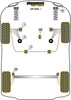 Powerflex vehicle diagram - Powerflex Rear Beam Mounting Bush PFR85-1910BLK - Fits Volkswagen Up! inc. GTI (2011 on)