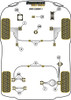 Powerflex vehicle diagram - Powerflex Lower Engine Mount Insert PFF19-1220BLK - Fits Volvo S40 (2004 - 2012)