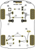 Powerflex vehicle diagram - Powerflex Front Upper Right Engine Mount Insert PFF19-1225BLK - Fits Volvo V40 (2012 - 2019)