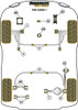 Powerflex vehicle diagram - Powerflex Lower Engine Mount Insert PFF19-1222BLK - Fits Volvo V50 (2004 - 2012)