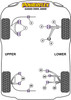 Powerflex vehicle diagram - Powerflex Stainless Steel Caster Adjustment Kit PFF25-203G - Fits Honda S2000 (1999-2009)