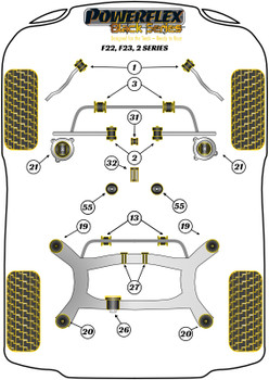 BMW 2 Series F22, F23 (2013 - 2021) Powerflex diagram - Reference 13
