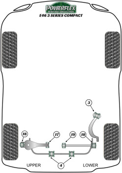 BMW 3 Series E46 (1999 - 2006) E46 Compact Powerflex diagram - Reference 52