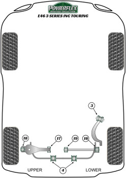 BMW 3 Series E46 (1999 - 2006) E46 Coupe / Conv / Sedan / Touring Powerflex diagram - Reference 31