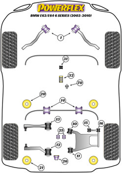 BMW 6 Series E63/E64 (2003 - 2010) Powerflex diagram - Reference 32