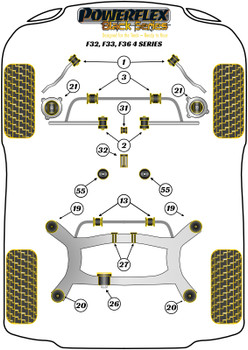 BMW 4 Series F32, F33, F36, F82, F83 (2013 - 2020) F32, F33, F36 (2013 - 2020) Powerflex diagram - Reference 20