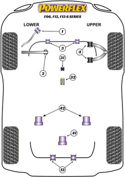 BMW 6 Series F06, F12, F13 (2011 - 2018) F06 Sedan / F12 Convertible / F13 Coupe (2011-2018) Powerflex diagram - Reference 42