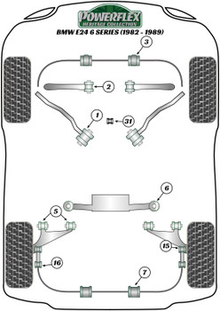 BMW 6 Series E24 (1982 - 1989) Powerflex diagram - Reference 7
