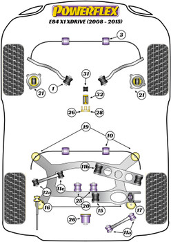 BMW X Series X1 Series X1 E84 xDrive (2008-2015) Powerflex diagram - Reference 10