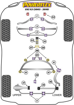 BMW X Series X3 Series X3 E83 (2003-2010) Powerflex diagram - Reference 11