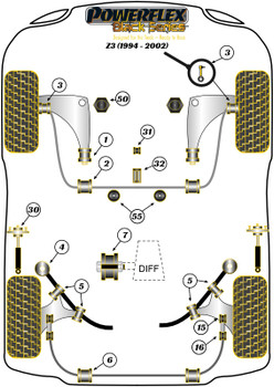 BMW Z Series Z3 inc M (1994 - 2002) Powerflex diagram - Reference 5