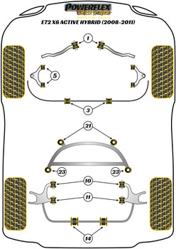 BMW X Series X6 Series X6 E72 ActiveHybrid (2008 - 2011) Powerflex diagram - Reference 3