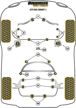 BMW X Series X6 Series X6 E71 (2007-2014) Powerflex diagram - Reference 5