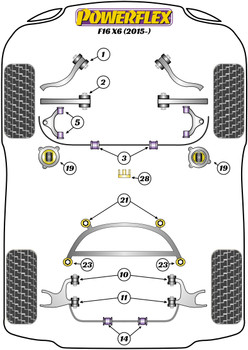 BMW X Series X6 Series X6 F16 (2014-2019) Powerflex diagram - Reference 5