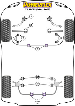 BMW X Series X6 Series X6 M F86 (2014-2019) Powerflex diagram - Reference 14