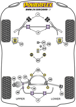 BMW Z Series Z4 Series Z4 E89 (2009 -) Powerflex diagram - Reference 17