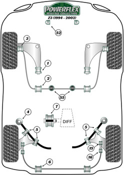 BMW Z Series Z3 inc M (1994 - 2002) Powerflex diagram - Reference 6