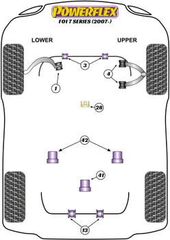 BMW 7 Series F01, F02, F03, F04 (2008 - 2015) Powerflex diagram - Reference 