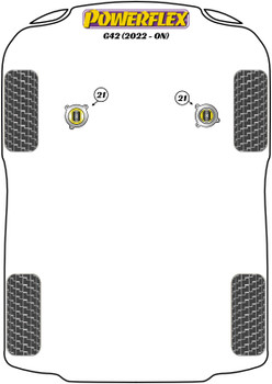 BMW 2 Series G42 (2022-ON) Powerflex diagram - Reference 