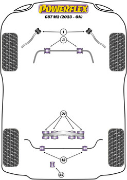 BMW 2 Series G87 M2 (2023 on) Powerflex diagram - Reference 