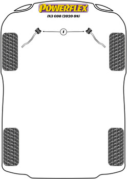 BMW X Series X3 Series iX3 G08 (2020 on) Powerflex diagram - Reference 