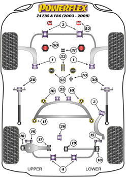 BMW Z Series Z4 Series Z4 E85 & E86 (2003-2009) Powerflex diagram - Reference 