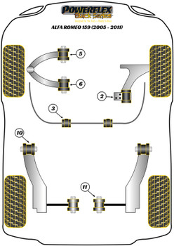 Alfa Romeo 159 (2005-2011) Powerflex diagram - Reference 2