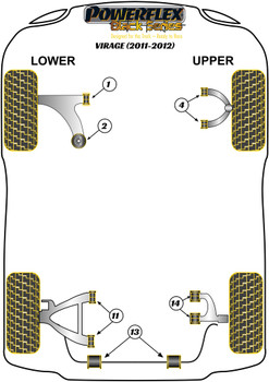 Aston Martin Virage (2011-2012) Powerflex diagram - Reference 2