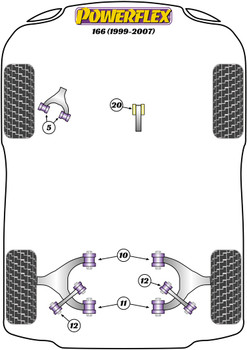 Alfa Romeo 166 (1999-2007) Powerflex diagram - Reference 20