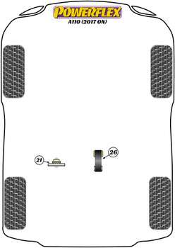 Alpine A110 (2017 on) Powerflex diagram - Reference 26