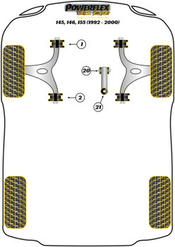 Alfa Romeo 145, 146, 155 (1992-2000) Powerflex diagram - Reference 20