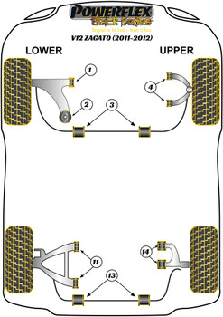 Aston Martin V12 ZAGATO (2011-2012) Powerflex diagram - Reference 2