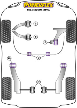 Alfa Romeo Brera 939 (2005-2010) Powerflex diagram - Reference 3