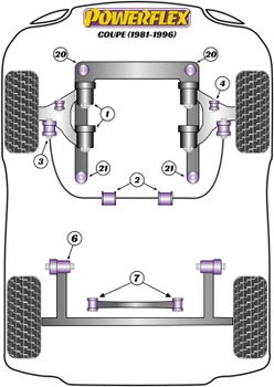 Audi 80 / 90 - inc S2/RS2 & Quattro (1976 - 2000) Coupe (1981-1996) Powerflex diagram - Reference 7