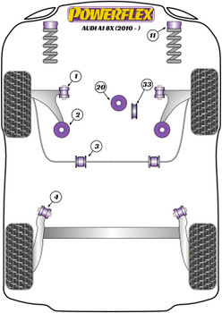 Audi A1 / S1 (2010 on) A1 8X (2010 - 2018) Powerflex diagram - Reference 3