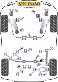 Audi A1 / S1 (2010 on) S1 8X (2015 on) Powerflex diagram - Reference 1