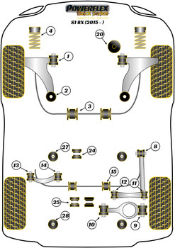 Audi A1 / S1 (2010 on) S1 8X (2015 on) Powerflex diagram - Reference 8