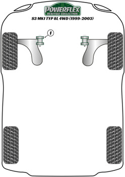 Audi A3 / S3 / RS3 A3 / S3 8L (1996-2003) A3 / S3 MK1 8L 4WD (1999-2003) Powerflex diagram - Reference 4