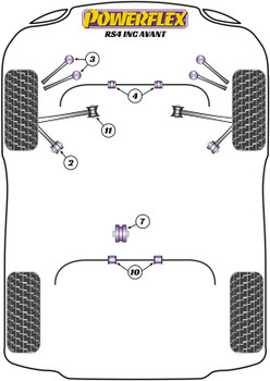 Audi A4 / S4 / RS4 A4 / S4 / RS4 B7 (2005-2008) RS4 inc. Avant Powerflex diagram - Reference 4