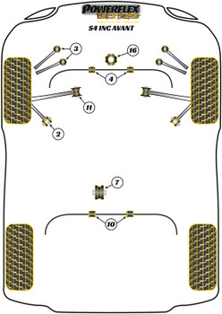 Audi A4 / S4 / RS4 A4 / S4 / RS4 B7 (2005-2008) S4 inc. Avant Powerflex diagram - Reference 4